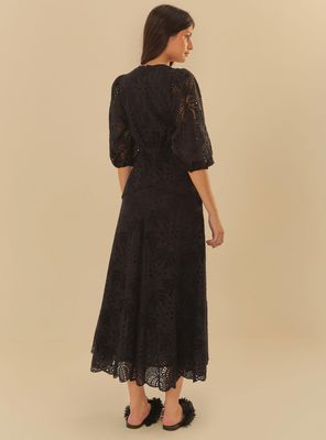 Imagen 2 del producto Vestido Broderie con Manga Abullonada y Aperturas