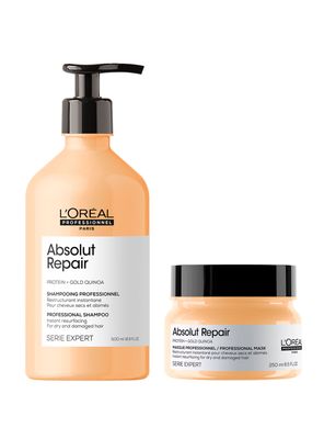 Set Profesional Reparación de Dañado Shampoo 500ml + Máscara con Enjuague 250ml Absolut Repair Molecular L´Oréal Professionnel