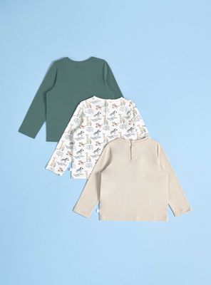 Imagen 2 del producto Polera Tripack con Estampado Combinado