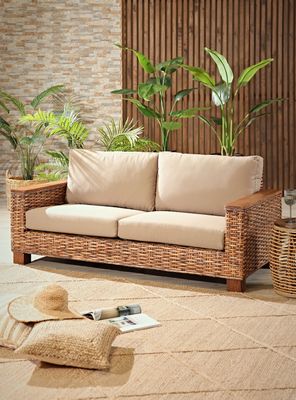 Sofá Victoria 3 Cuerpos Ratán Natural