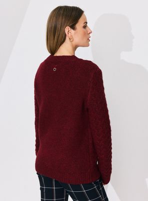 Imagen 2 del producto Sweater con Lana y Diseño de Trenza Central