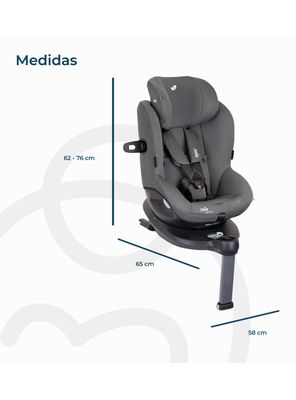 Imagen 2 del producto Silla de Auto Giratoria Spin 360 Shell Gray Joie