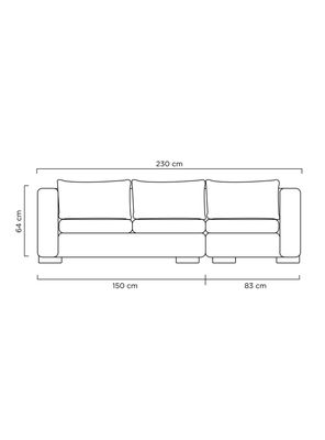 Imagen 2 del producto Sofá Seccional Tela Trayken 3 Cuerpos Derecho Medular