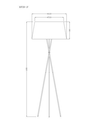 Imagen 2 del producto Lámpara Pie Trípode Negro