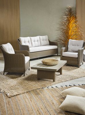 Juego Terraza Mykonos 3C + Sillones+ Mesa Sarah Miller