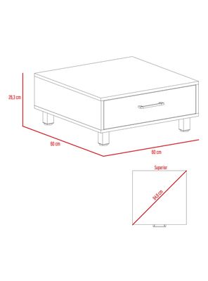 Imagen 2 del producto Mesa de Centro Beijin 60x60x26 cm TuHome