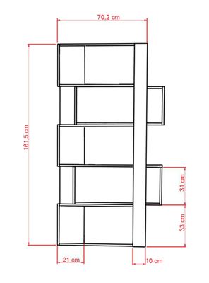 Imagen 2 del producto Biblioteca Cubo Beijing Negro-Blanco