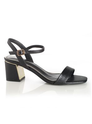 Sandalia Hebilla y Taco Cuadrado Mujer