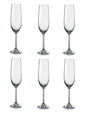 Set 6 Copas Cristal Espumante Viola