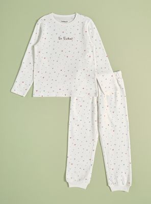 Pijama Largo Full Print Corazones