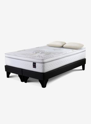 Cama Europea Art 4 2 Plazas Base Dividida + Almohada Memory Max