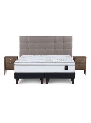 Imagen 2 del producto Set Cama Europea Art 4 2 Plazas Base Dividida + Set Muebles Issey