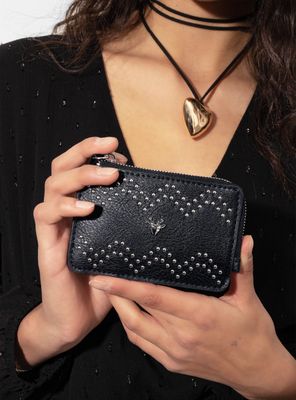 Billetera Stud Black