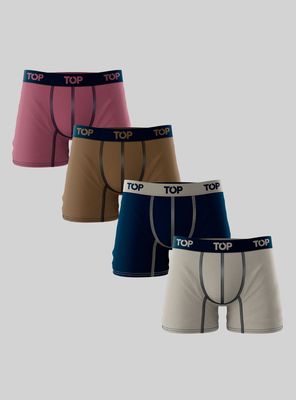 Imagen 1 del producto Pack 4 Piezas Boxer Medio Diseño Básico