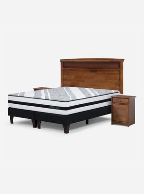 Cama Europea Driven King + Set de Muebles Veneto