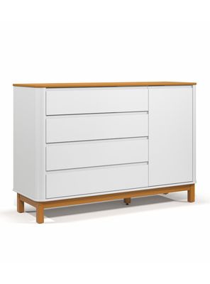 Cómoda Flow Blanca Eco Wood