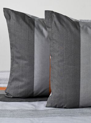 Imagen 2 del producto Sábanas 2 Plazas 144 Hilos Franjas Gris