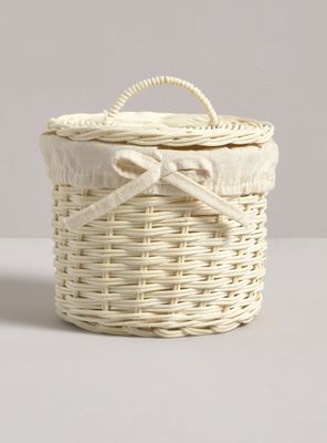 Canasto Porta Rollo Blanco M