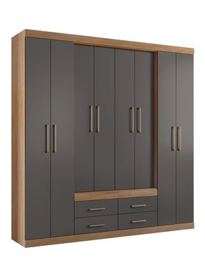 Imagen 1 del producto Clóset Napoles 8 Puertas 4 Cajones Jatoba/Grafito