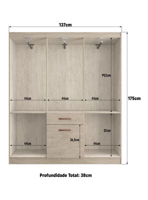 Imagen 2 del producto Clóset 6 Puertas 1 Cajón Arena