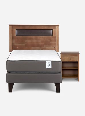 Imagen 2 del producto Cama Europea New Style 2 Plus 1 Plaza + Set de Muebles Ferrara