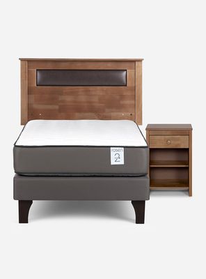 Imagen 2 del producto Cama Europea New Style 2 Plus 1.5 Plazas + Set Muebles Ferrara
