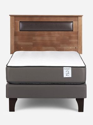 Imagen 2 del producto Cama Europea New Style 2 Plus 1.5 Plazas + Respaldo Ferrara Chocolate