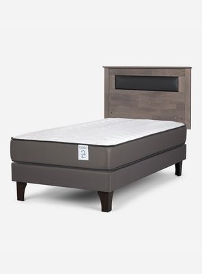 Cama Europea New Style 2 Plus 1 Plaza + Respaldo Ferrara