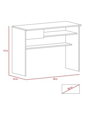 Imagen 2 del producto Escritorio TuHome Office 5 Habano