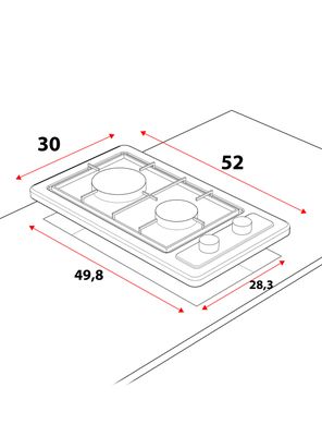 Imagen 2 del producto Encimera a Gas 2 Quemadores CEG-4250IN