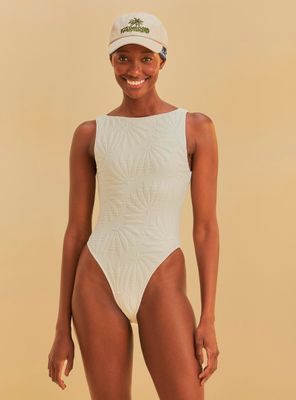 Traje de Baño con Escote en Espalda
