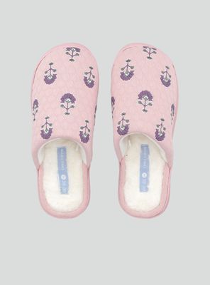 Pantufla Estampada Tipo Acolchada