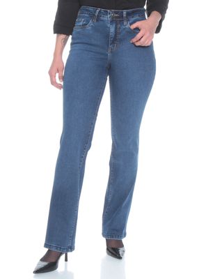 Jeans Boot Cut Tiro Alto Botón Push In Push Up