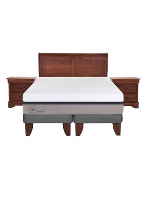 Imagen 2 del producto Set Cama Europea Balance 2 Plazas Base Dividida + Set Muebles Miró