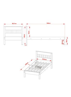 Imagen 2 del producto Cama Tradicional 1 Plaza MDP Diseño Vertical