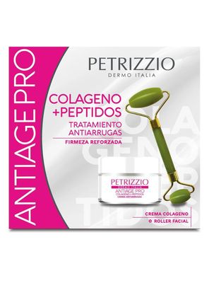 Set Crema Antiage Pro Colágeno Péptidos + Roller