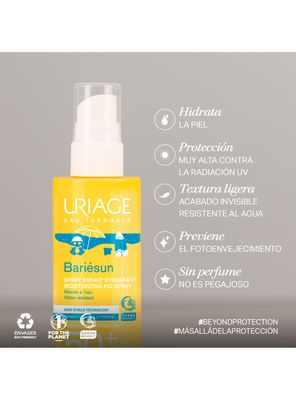 Imagen 2 del producto Protector Solar Bariésun Spray Hidratante Niños SPF50+ 200ml Uriage
