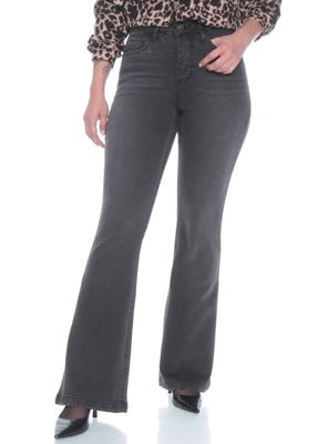 Jeans Recto Tiro Alto Pretina 1 Botón Abertura en Basta