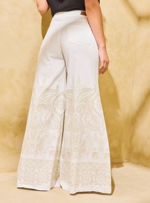 Imagen 2 del producto Jeans Wide Leg Estampado Abajo