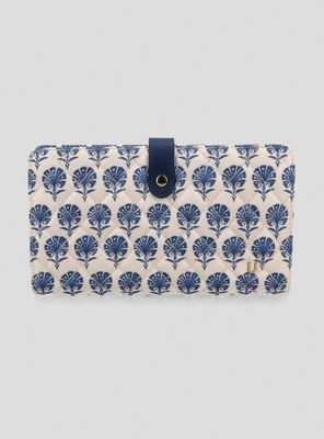 Billetera de Viaje Estampado Azul