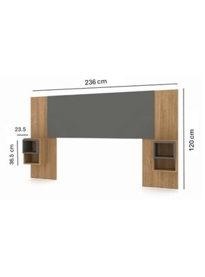 Imagen 2 del producto Respaldo Tokio Gris