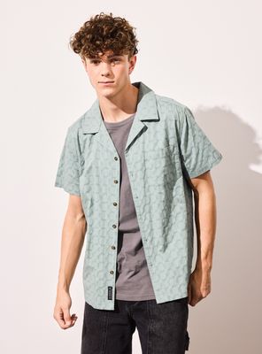 Camisa Tela Diseño Jacquard MC