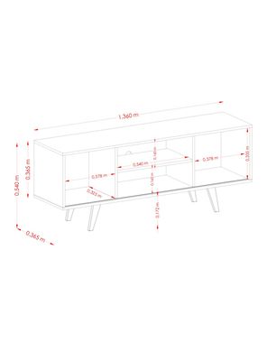 Imagen 2 del producto Rack TV 50"" Lisboa Calacata Off White