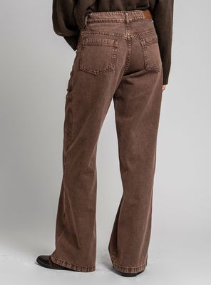 Imagen 2 del producto Jeans Wide Leg Tiro Alto Tali Café