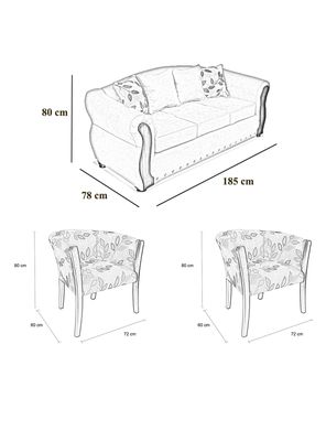 Imagen 2 del producto Living Bartolucci Tela 5 Cuerpos