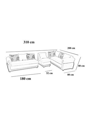 Imagen 2 del producto Seccional Girona Tela 7 Cuerpos