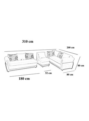 Imagen 2 del producto Seccional Girona Tela-PU 7 Cuerpos