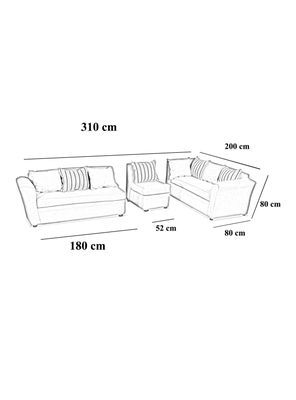 Imagen 2 del producto Seccional Minesota Tela 7 Cuerpos