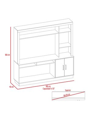 Imagen 2 del producto Estante TV 55"" Cantabria 2 Puertas Coñac