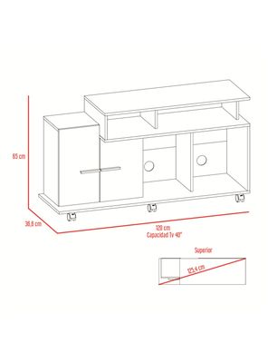 Imagen 2 del producto Rack TV 40"" Valera 2 Puertas Miel Blanco